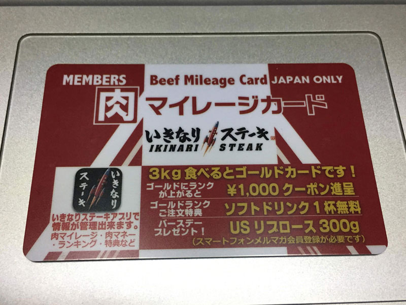 肉マイレージカード
